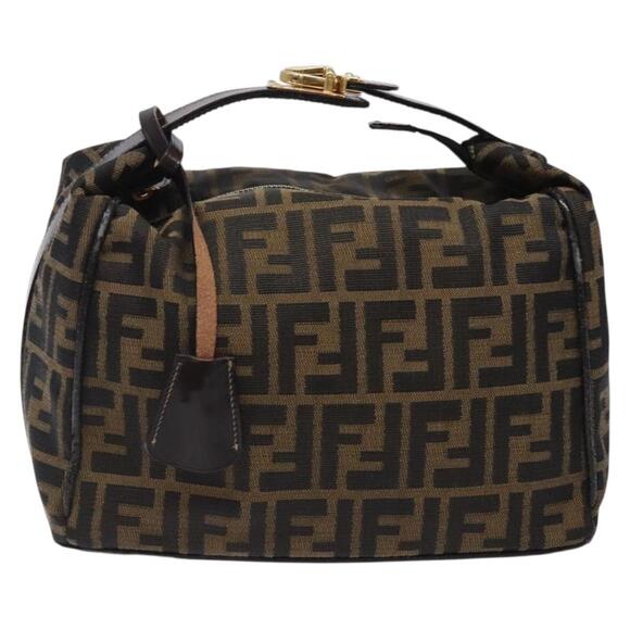 FENDI Zucca Canvas Hand Bag Black Brown - Picture 2 of 13